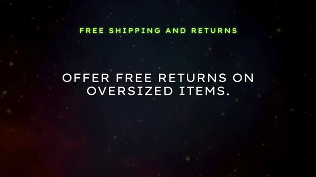 Free Shipping and Returns Offer free returns on oversized itemsbusiness promotional video template .mp4