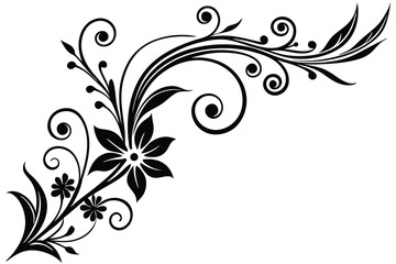 floral design elegant and ornaments
