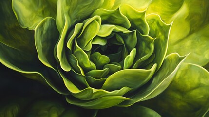 Obraz premium Lush Green Succulent Plant Close Up Image