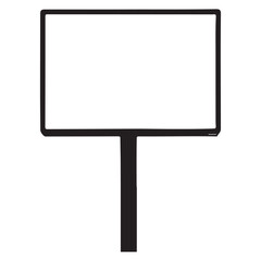 Blank Billboard Signpost Silhouette Illustration