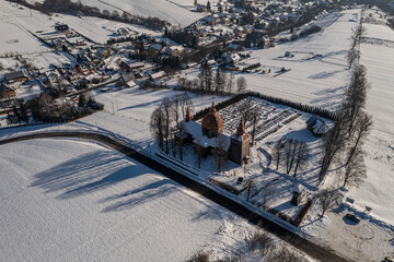Cerkiew św. Dymitra w Złockiem, Beskid Sądecki, Zima © Maciej G. Szling