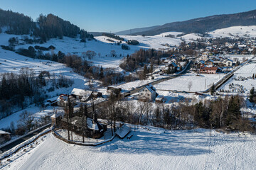 cerkiew greckokatolicka p.w. św. Łukasza, Zima. © Maciej G. Szling
