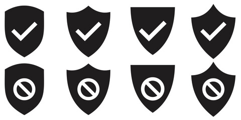 Print  Shield icon set. Defense symbol. Security sign. Safe guard vector illustration. Guarantee emblem. Shield logo. 1176 © Aquavisionweath6