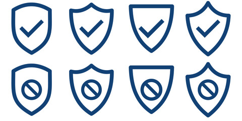 Print  Shield check mark icon, or security shield protection icon with tick symbol vector 1176