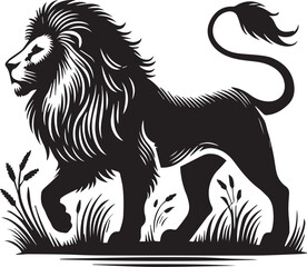 Lion Silhouette Vector Art - Perfect for Designers