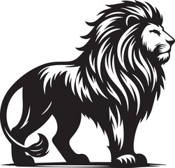 Lion Silhouette Vector Art - Perfect for Designers