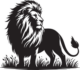 Lion Silhouette Vector Art - Perfect for Designers