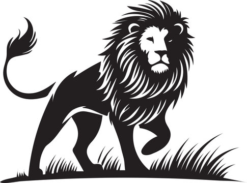 recommend clip art: Lion Silhouette Vector Art - Perfect for Designers