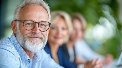 A group of baby boomers contributing to a think tank focused on aging and economic sustainability