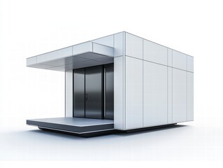 A high-tech storage shed with modular construction