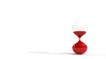 Efficiency in office hourglass symbolizing productivity through minimalist digital art
