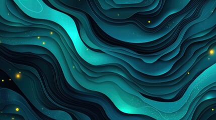 Neon and Futuristic Glowing neon blue and green gradient with geometric patterns, creating a cyberpunk inspired aesthetic.