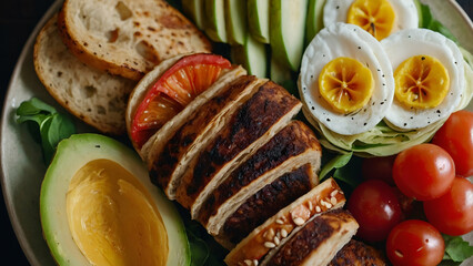 grilled chicken with vegetables