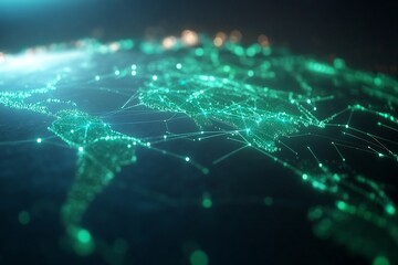 Global network connections at night.  Website background