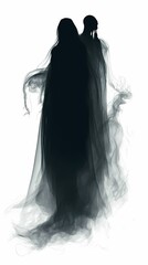 Fototapeta premium Ethereal Silhouettes: A Study in Dark Elegance