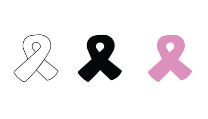 Symbolic cancer ribbon - Free medical icons set