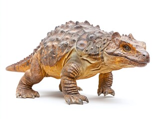 Fototapeta premium A detailed, realistic model of a prehistoric turtle-like creature.