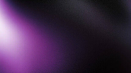 Abstract dark purple and black gradient background with grainy texture and blacklight effect. Minimalistic design with ample space for text or product presentation, ideal for dark-themed presentations