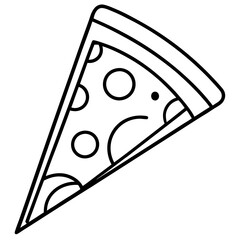 Artistic Pizza Slice Linework