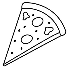 Artistic Pizza Slice Linework