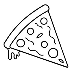 Artistic Pizza Slice Linework