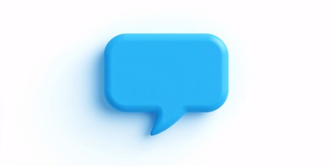 Fototapeta premium A vibrant blue speech bubble, ready to convey your message. Express yourself!