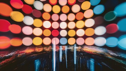 Abstract colorful bokeh background. creative background defocused