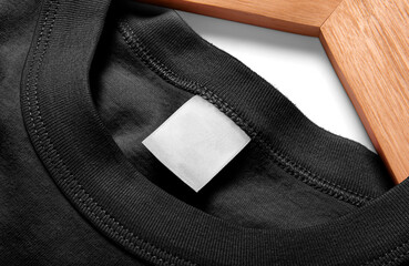 Label tag mockup for apparel, clothing brand