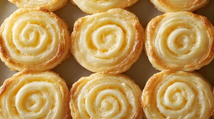 Fototapeta premium Puff pastry cheese swirls