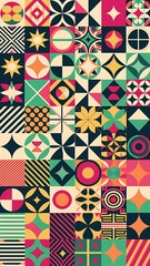 Geometric Seamless Patterns., pattern swatches included for illustrator user, pattern swatches included in file, for your convenient use.