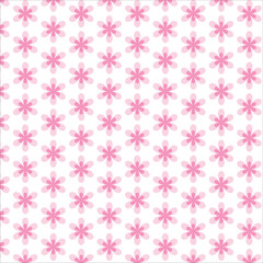 seamless pattern with pink flowers