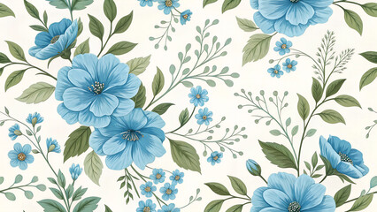 seamless floral pattern with flowers
