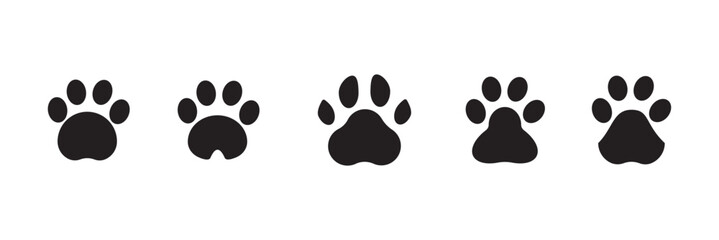 Fototapeta premium Paw icon vector illustration mark set symbol for web application