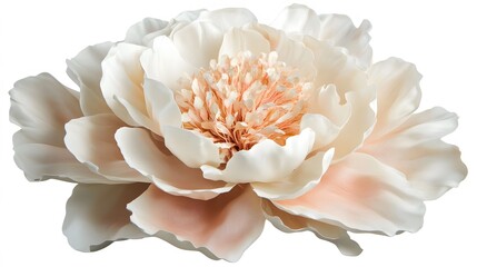 Fototapeta premium Elegant Cream And Peach Artificial Peony Flower