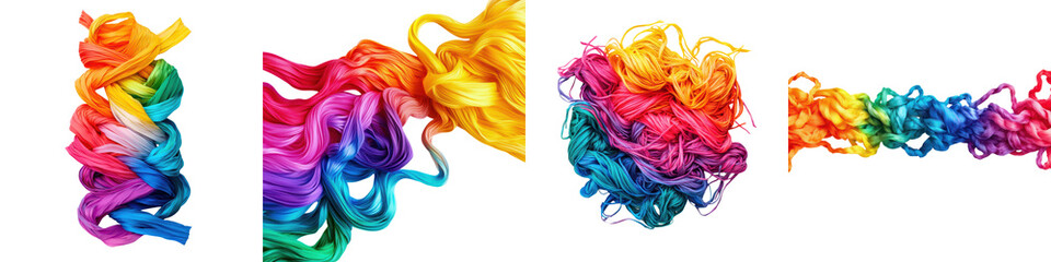 Obraz premium Vibrant Flowing Gradient Ribbons of Abstract Curled Liquid Dye Patterns Lively and dynamic digital art background with swirling colorful splashes liquid motion and creative texture