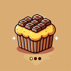 illustration of a cake, piece of cake, cartoon of cake, dessert, chocolate, 