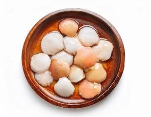 
shell and pearl on white background


