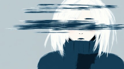 Hidden Woman, Distorted Vision, Digital Art