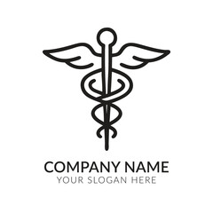 Caduceus Medical Snake Logo