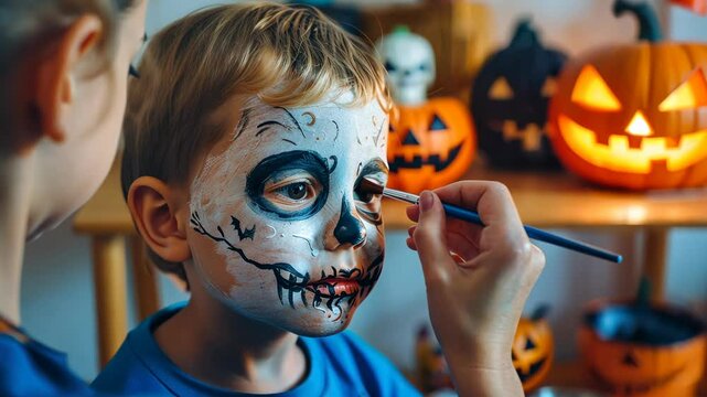 The Halloween Face Painting Moment