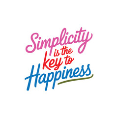 typography simplicity is the key to happiness 