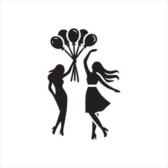 silhouette of a girl with a flower