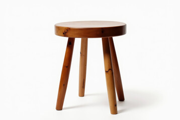 A minimalist stool made of wood with a simple and elegant design.