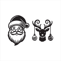santa claus and reindeer