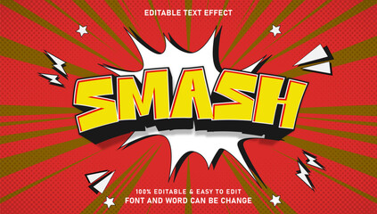 Editable smash text effect