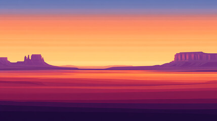 Fototapeta premium Sunset over monument valley landscape photography desert environment panoramic view artistic concept