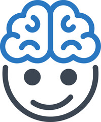 Smiling Brain Icon