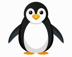 Penguin isolated on white background. Adorable Penguin Illustration for Digital Use – Perfect for Websites, Branding, and Design.