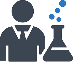 Scientist Laboratory Work Icon