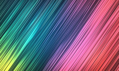 A vibrant abstract design with diagonal lines in various colors creating a dynamic visual effect.